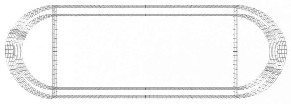 horganyzott vas gabion magaságyás 300x100x50 cm
