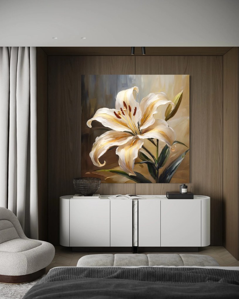 Gario Vászonkép Festett liliom virág Méret: 40 x 40 cm