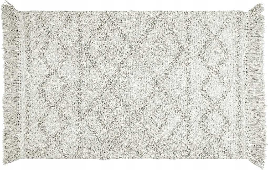 Fürdőszobaszőnyeg Organikus Pamutból 60 X 90 CM Csúszásgátló Szürke