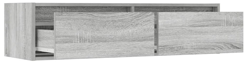 TV szekrény LED világítással szürke sonoma 100X35,5x25 cm