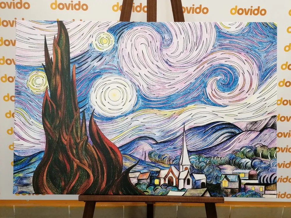 Kép reprodukció Csillagos éjszaka - Vincent van Gogh