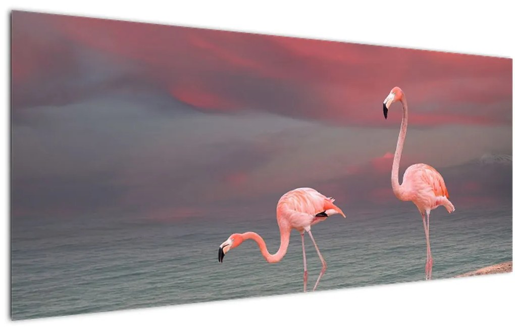 Flamingók képe (120x50 cm)