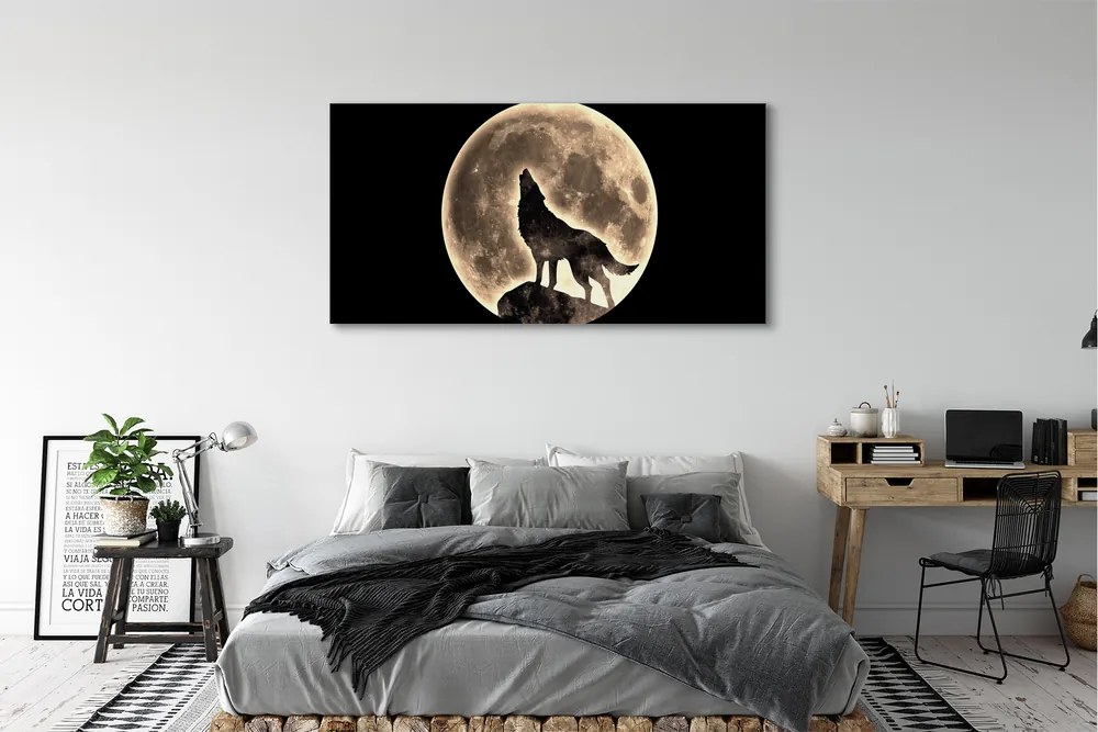 Canvas képek farkas hold 140x70 cm