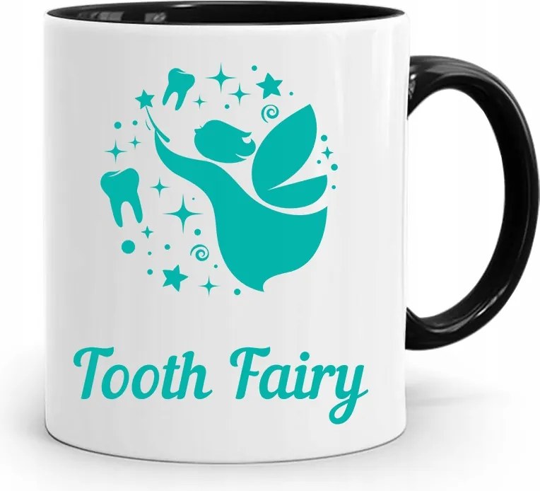 Fekete Fogorvos Ajándék Bögre Tooth Fairy Dentist fényképes nyomtatással