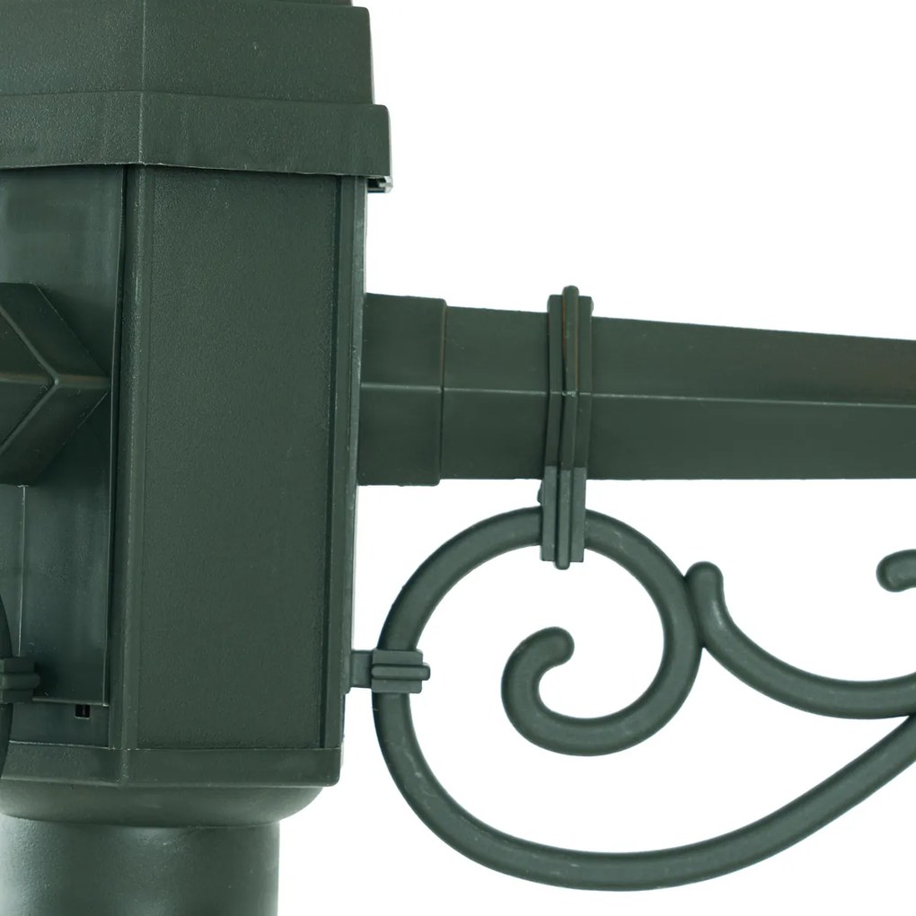 Klasszikus Kültéri Lámpa Sötétzöld 217cm 3-Fényforrás IP44 - New Haven