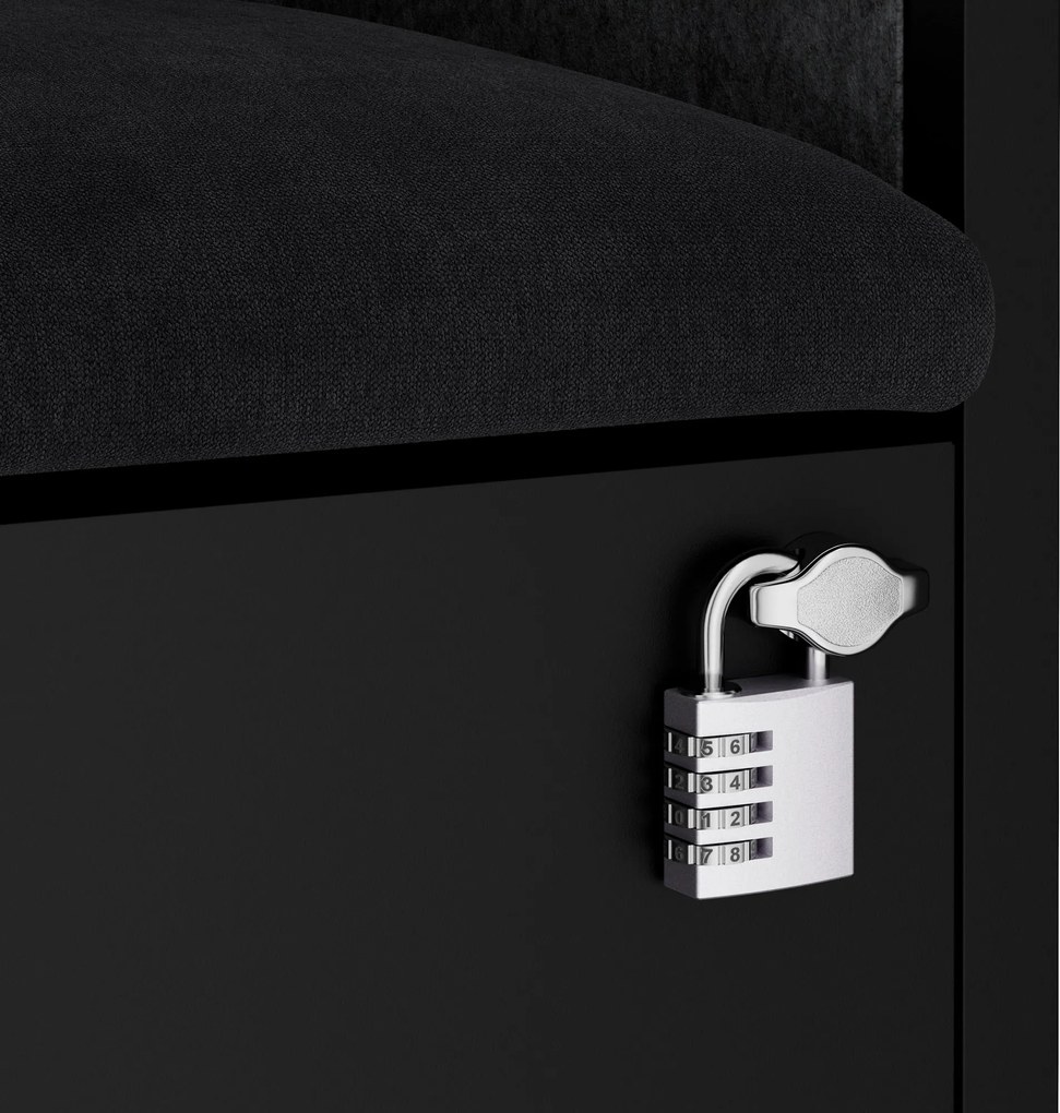 Sally 600mm korpus Czarny - siedzisko Ciemnoszary