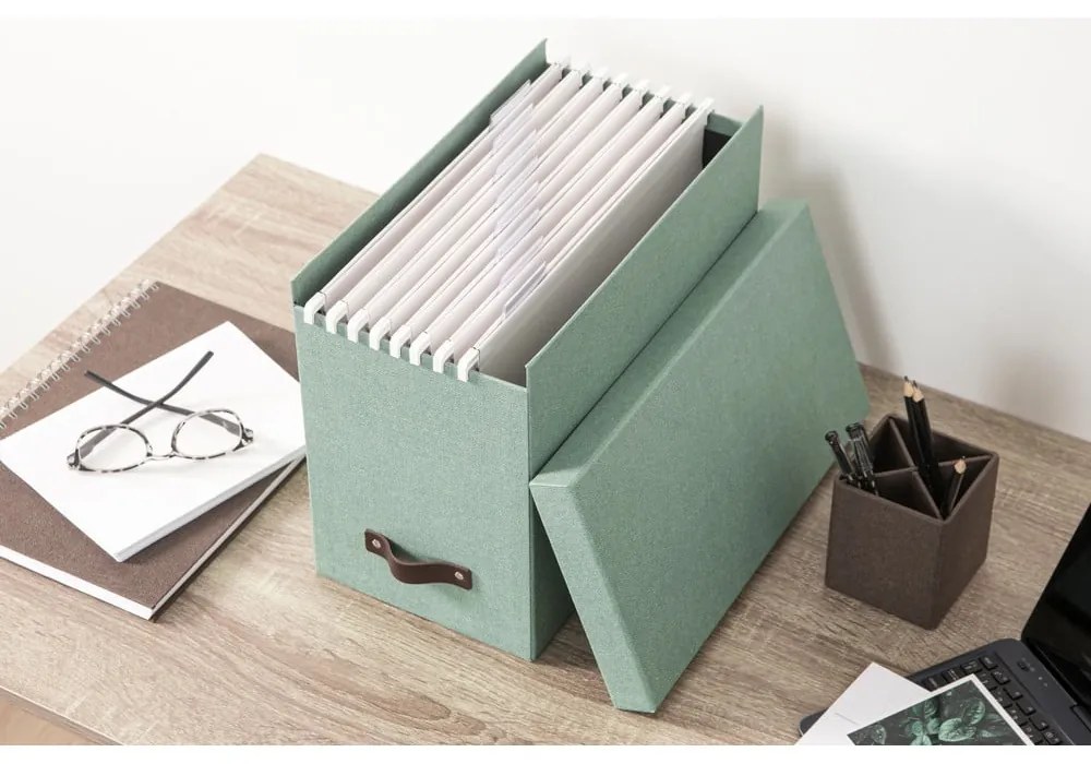 Zöld karton rendszerező dokumentumokhoz Johan Canvas Paper Laminate – Bigso