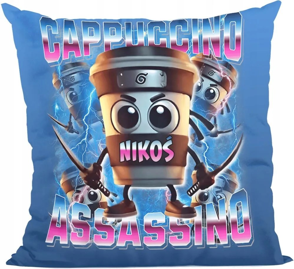 Italian Brainrot Cappuccino Assassino párna