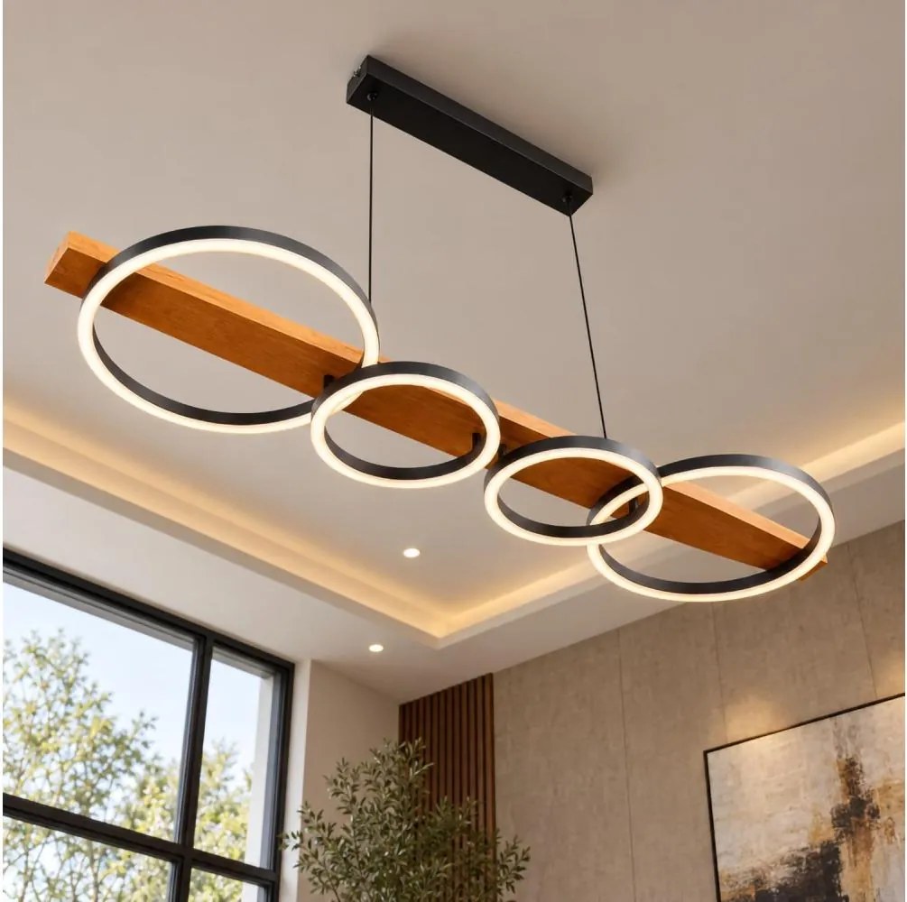 BRILAGI - PLANK kábelen függesztett LED csillár LED/35W/230V 4000K 30x100 cm fa