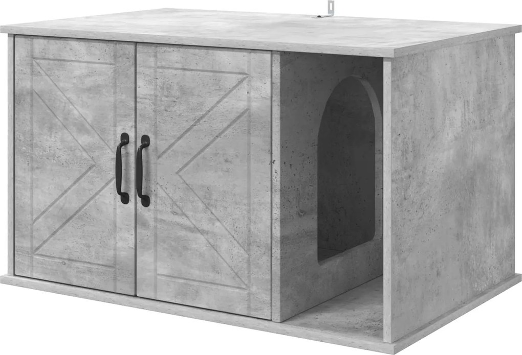 vidaXL Macska Ház Beton 85 x 55 x 50 cm Faanyag