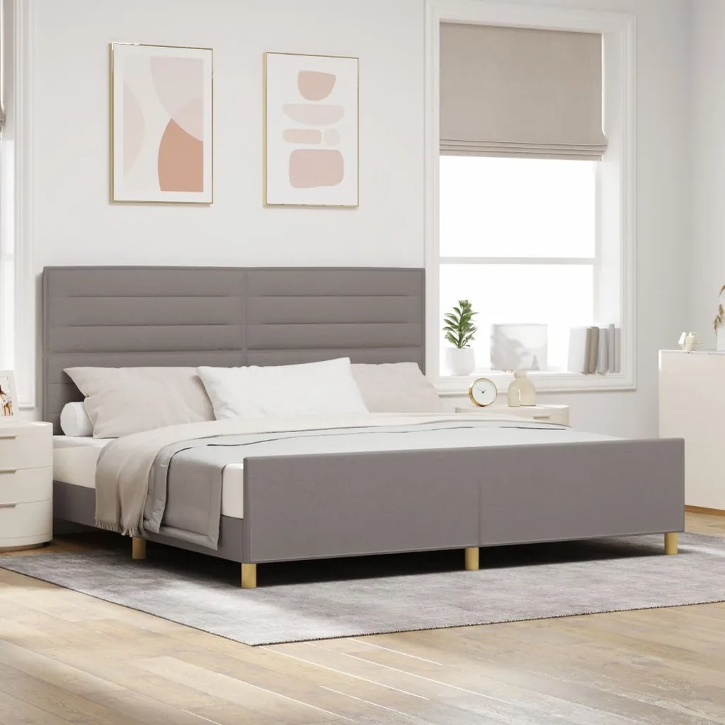 Taupe Ágykeret 200x200 cm Szövet