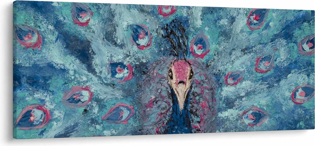 Egy festett páva képe (120x50 cm)