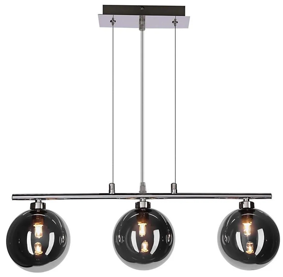 SOMUL kábelre függesztett csillár 3xG9/20W/230V füstös fekete
