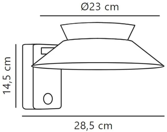 Nordlux - napelemes LED fali lámpa érzékelővel JUSTINA LED/5W/3,7V IP44