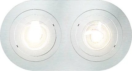 RENDL BIZZ II billenthető szálcsiszolt alumínium 12V GU5,3 2x50W