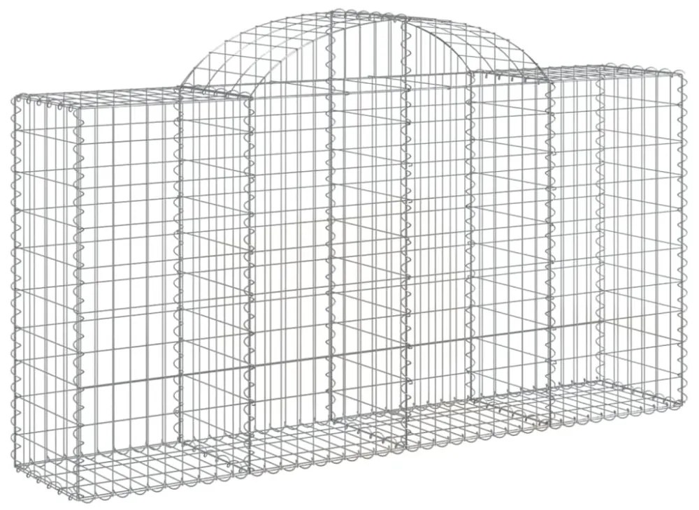 8 db íves horganyzott vas gabion kosár 200 x 50 x 100/120 cm