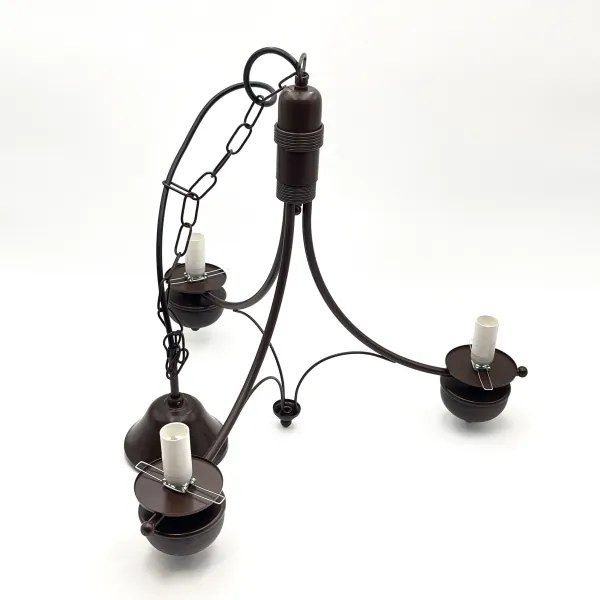 Brilagi - COTTAGE láncon függő LED csillár 3xE14/40W/230V bükk/barna/füstös bézs