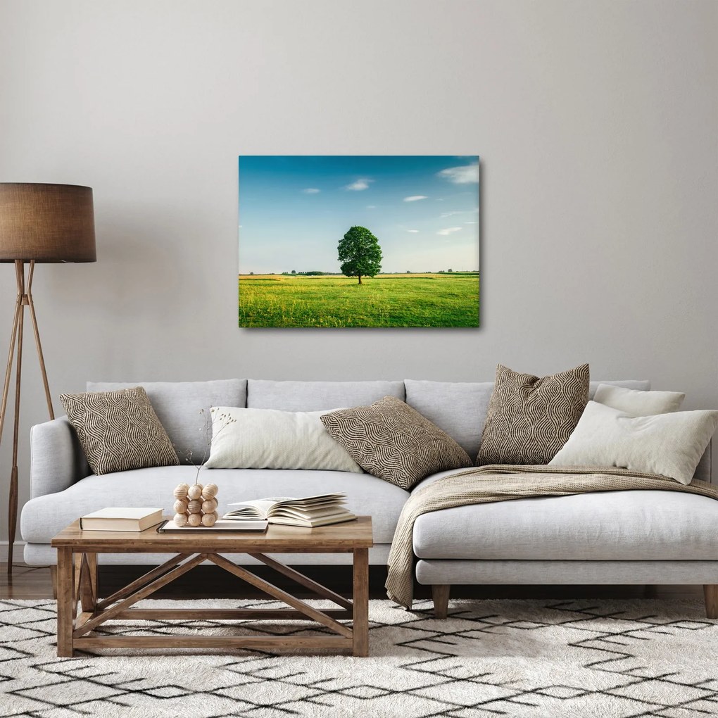 Egy fa képe egy rét közepén (70x50 cm)