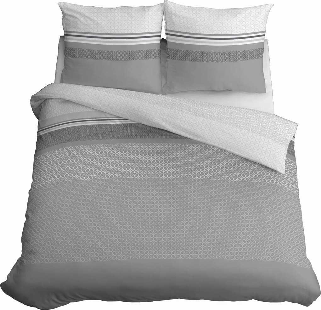 Ágyneműhuzat Szatén 220x200 Mozaik Szürke