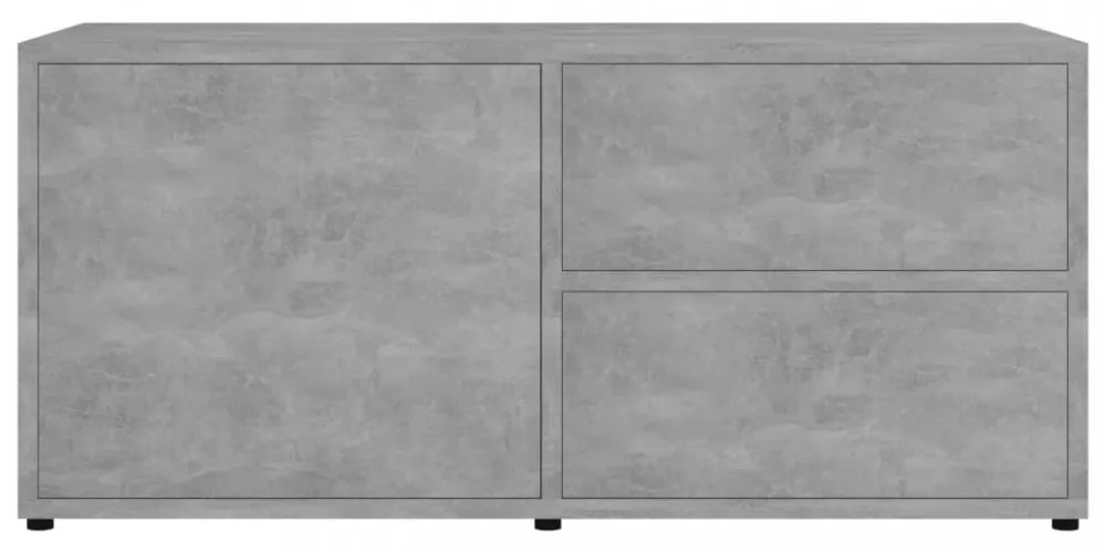 betonszürke szerelt fa TV-szekrény 80 x 34 x 36 cm