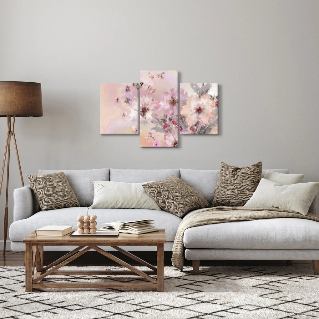 Kép - Művészeti kollázs pillangókkal (90x60 cm)