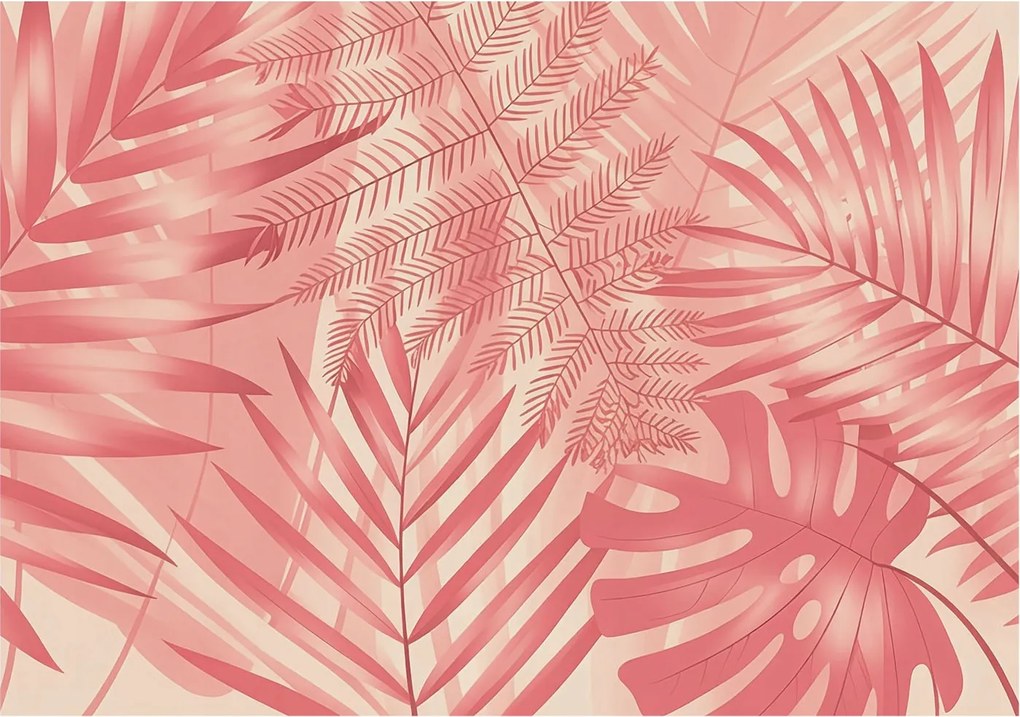 Fotótapéta Flizelin Dekoratív tapéta Trópusi levelek 312x219 Ragasztó