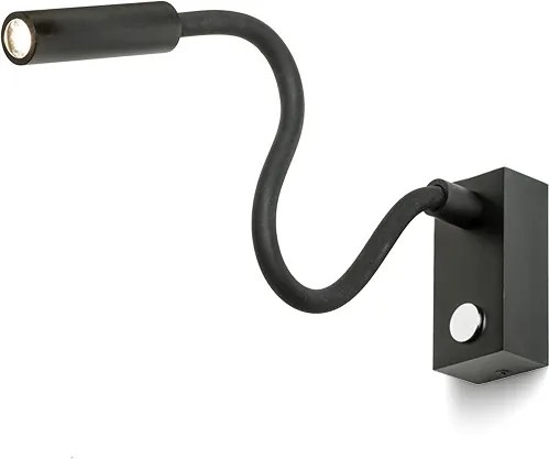 RENDL AIM na husím krku černá 230V LED 3W 45° 3000K