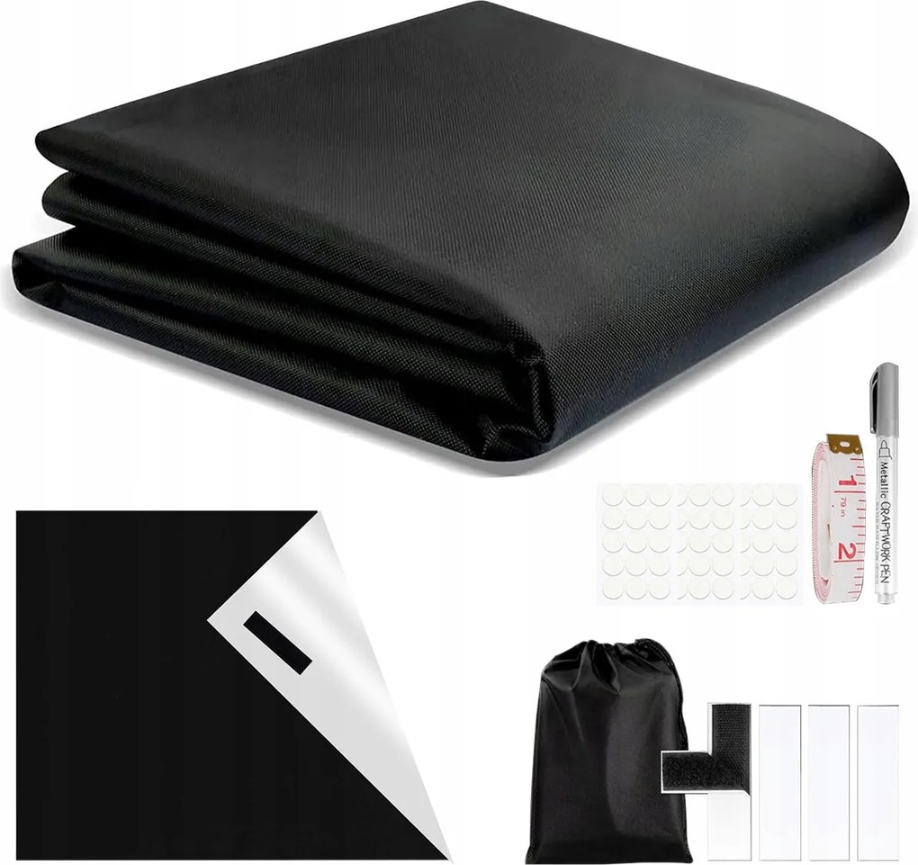 Sötétítő Roló Ablakra Sötétítő Függöny 200X148CM Hordozható