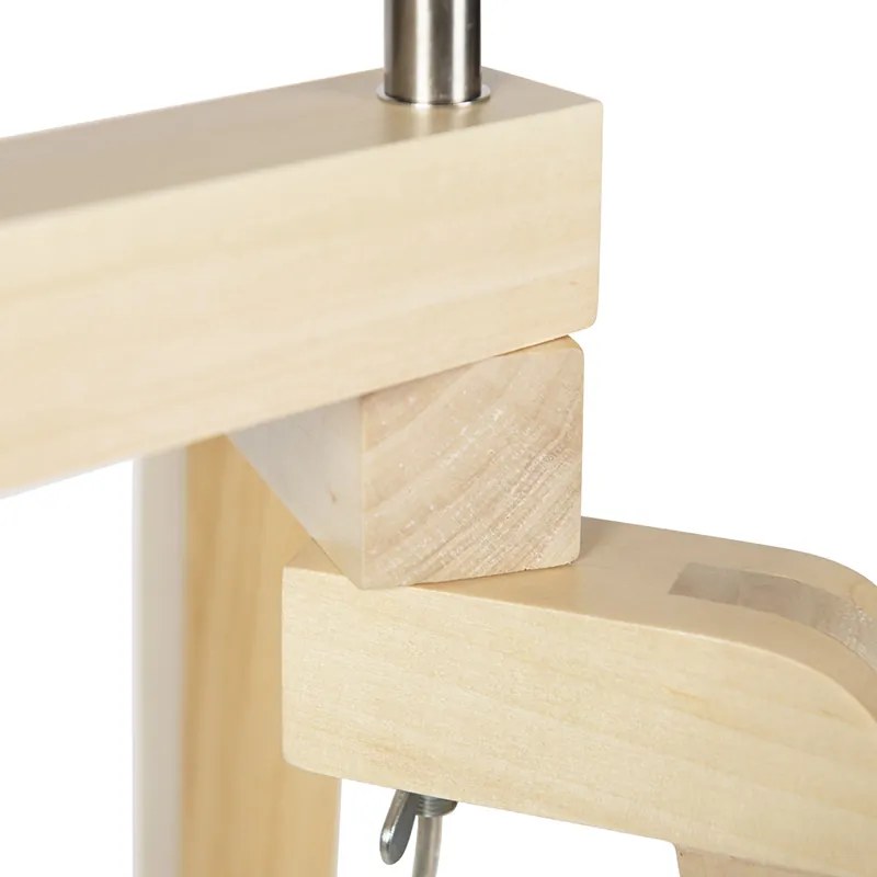 Háromlábú állólámpa fa árnyékolóval 50 cm zöld - Puros