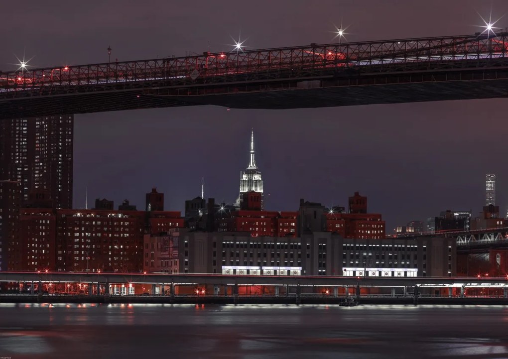 Poszter 84,1x59,4cm Esti panoráma Alsó-Manhattan, Assaf Fr