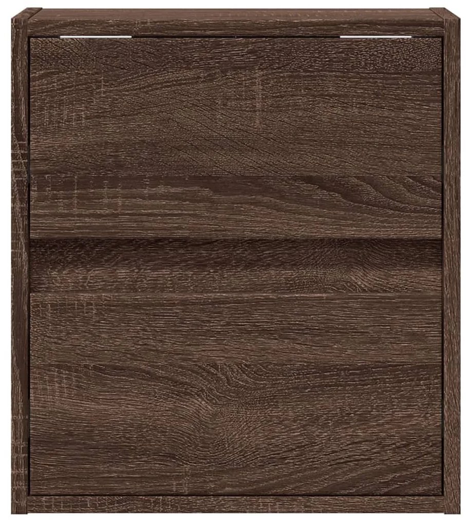 2 db barna tölgyszínű fali TV-szekrény LED-del 41 x 31 x 45 cm