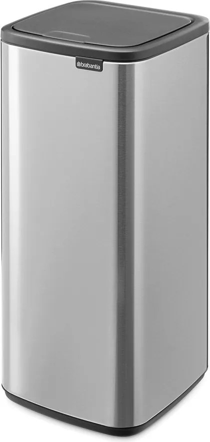Matt ezüstszínű acél érintésre nyíló szemetes 30 l Bo Touch – Brabantia