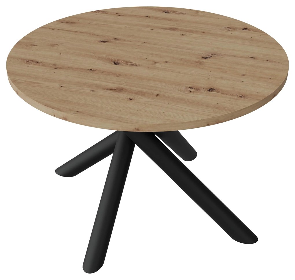 Kerek étkezőasztal 110 cm Ossla (artisan tölgy). 1116740