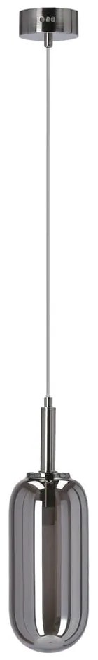 Antracitszürke LED függőlámpa üveg búrával ø 13 cm Fiuggi – Candellux Lighting