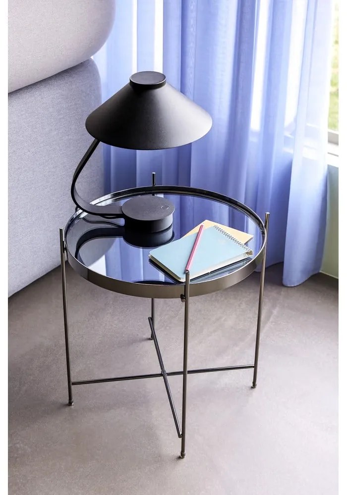 Fekete LED dimmelhető asztali lámpa (magasság 31 cm) Muri – Hübsch