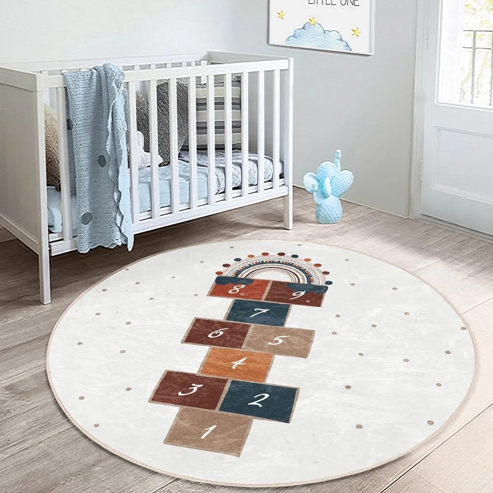 Krémszínű gyerek szőnyeg ø 120 cm Comfort – Mila Home