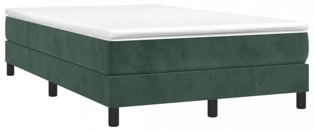 sötétzöld bársony rugós ágykeret 120 x 200 cm