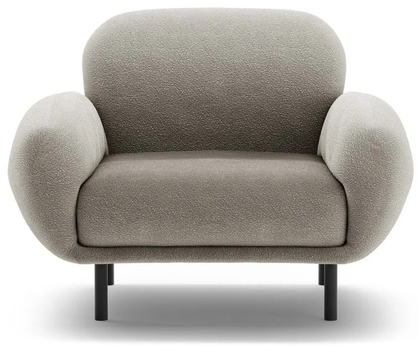 Szürke buklé fotel Poppy – Micadoni
