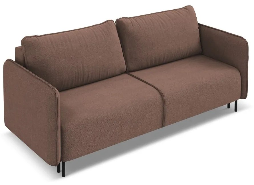 Rózsaszín kinyitható-tárolóhelyes kanapé 226 cm Luana – Makamii