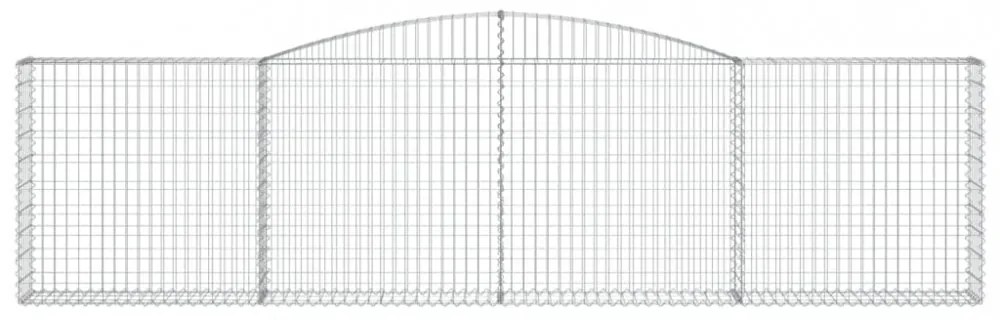 5 db íves horganyzott vas gabion kosár 400x30x100/120 cm