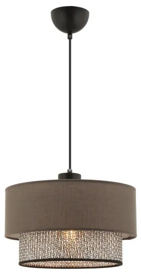 ECHO kábeles függeszték 1xE27/60W/230V barna/szürke