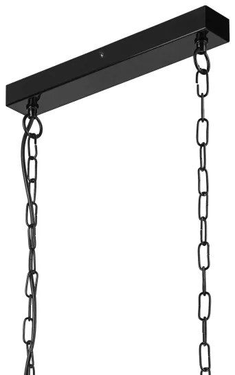 Csillár láncon MORGAN 1xE27/60W/230V fekete/réz