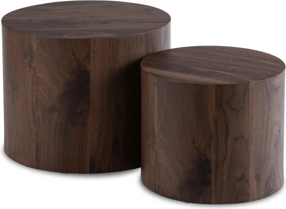 Dohányzóasztal szett dió színben LEILA