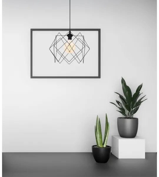 Csillár zsinóron GALL 1xE27/60W/230V fekete