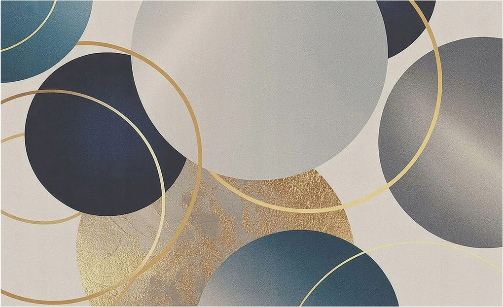 Fotótapéta Flizelin Dekoratív tapéta Kreatív körök 416x254 Ragasztó