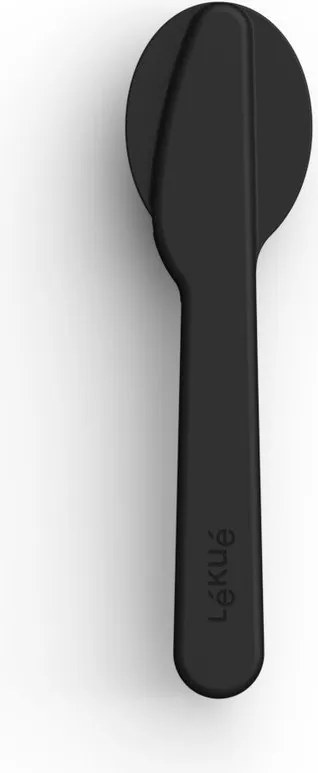 Fekete-ezüstszínű rozsdamentes acél utazó evőeszköz készlet 3 db-os To Go – Lékué