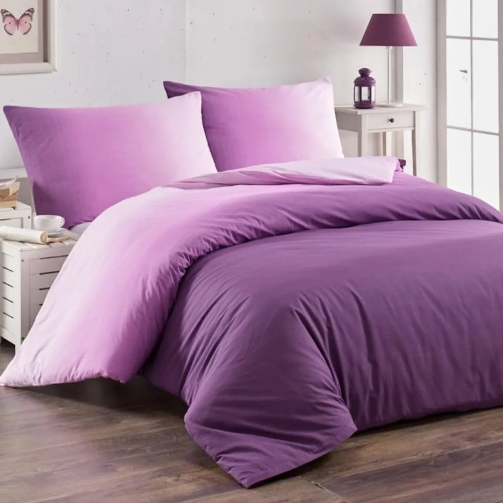 EMI Fuchsia pamut ágyneműhuzat: Standard egyszemélyes szett 1x (200x140) + 1x (90x70) cm