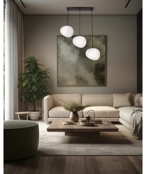 Csillár zsinóron STONES 3xE27/40W/230V