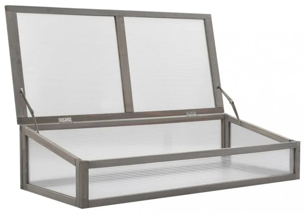 tömör fenyőfa magaságyás melegházzal 110 x 54 x 120 cm