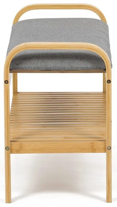 Natúr Bambusz Cipős, Szürke Betétekkel. DR-N1016 GREY2